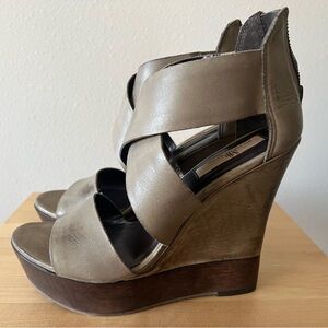MIA Limited Edition Leather Wedge Sandals